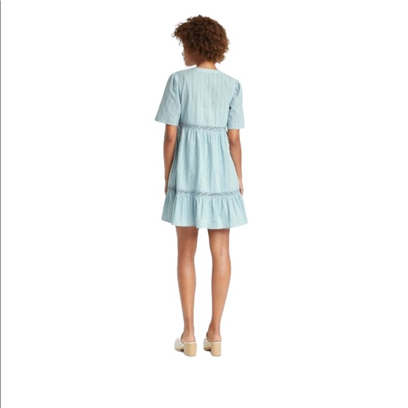 Knox Rose Short Sleeve Lattice Detail Dress - Picture 3 of 8